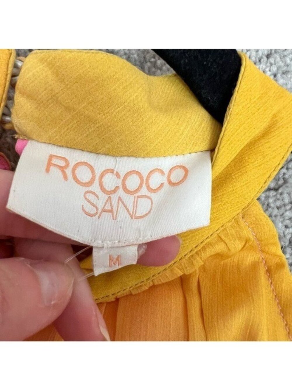 Rococo Sand Zale Halter Maxi Dress Sz M Pink Rainbow Ombre Boho Coastal Vacay - Picture 10 of 13